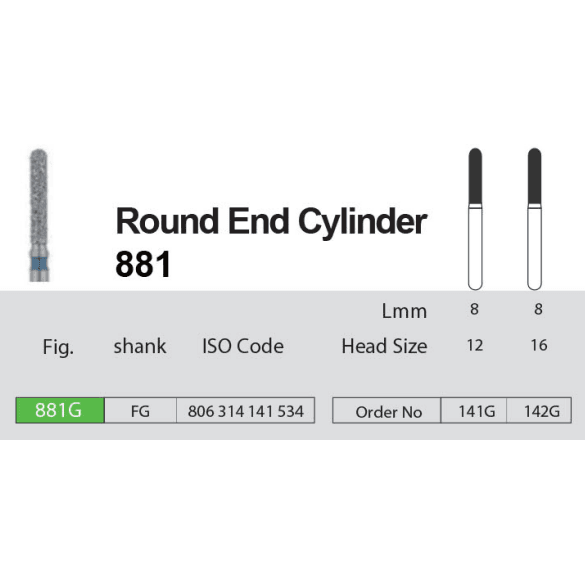 فرز الماسی Round End Cylinder 881
