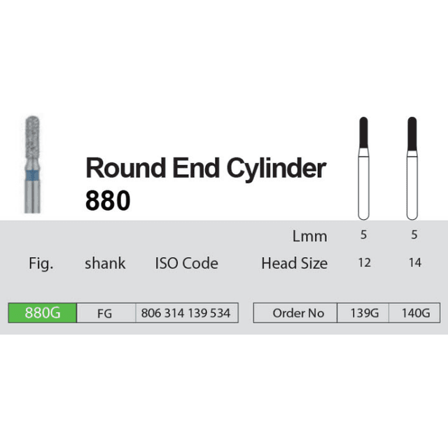 فرز الماسی Round End Cylinder 880