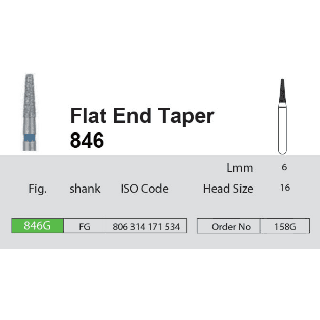 فرز الماسی Flat End Taper 846