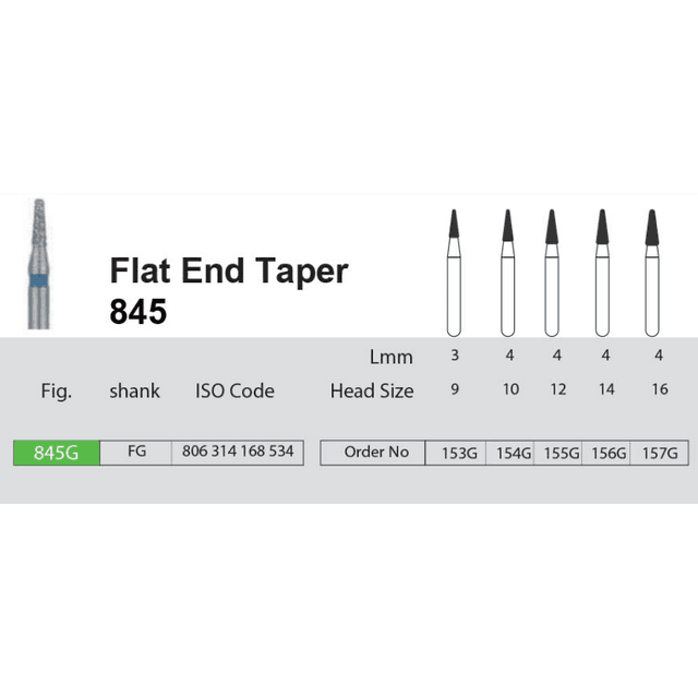 فرز الماسی Flat End Taper 845
