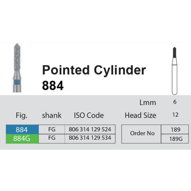 فرز الماسی Pointed Cylinder 884