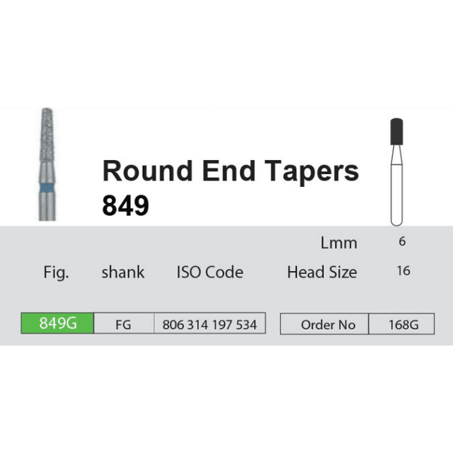 فرز الماسی Round End Tapers 849