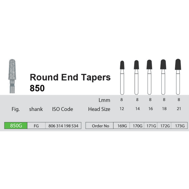 فرز الماسی Round End Tapers 850