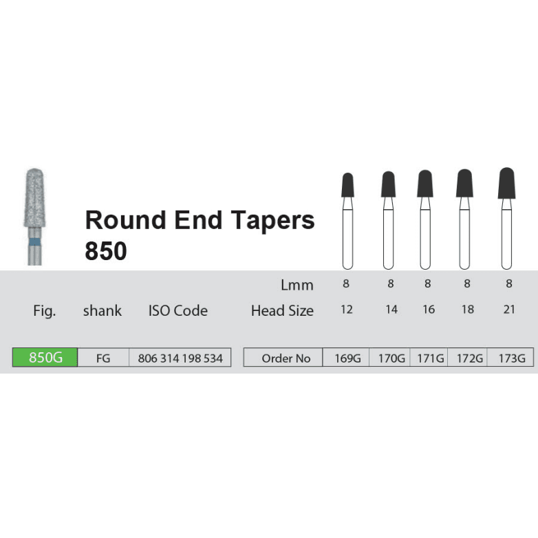 فرز الماسی Round End Tapers 850