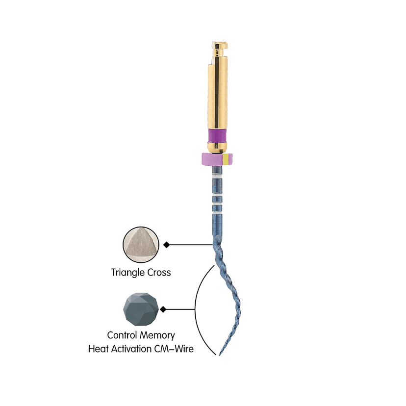 فایل روتاری Pliancy Blue Tapered Ni-Ti CM-Wire